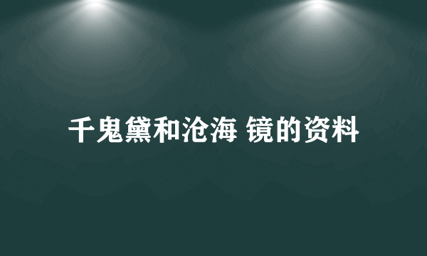 千鬼黛和沧海 镜的资料