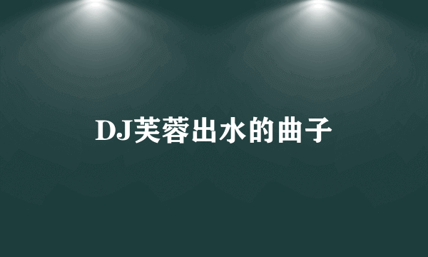 DJ芙蓉出水的曲子