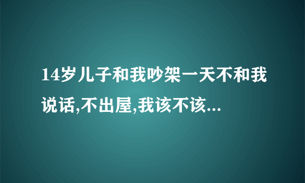 14岁儿子和我吵架一天不和我说话,不出屋,我该不该给他做饭吃？