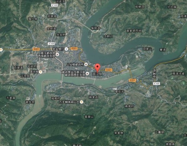 四川省宣汉谷歌卫星地图